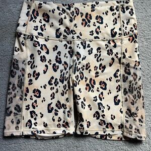 Fabletics Leopard Print Bike Shorts